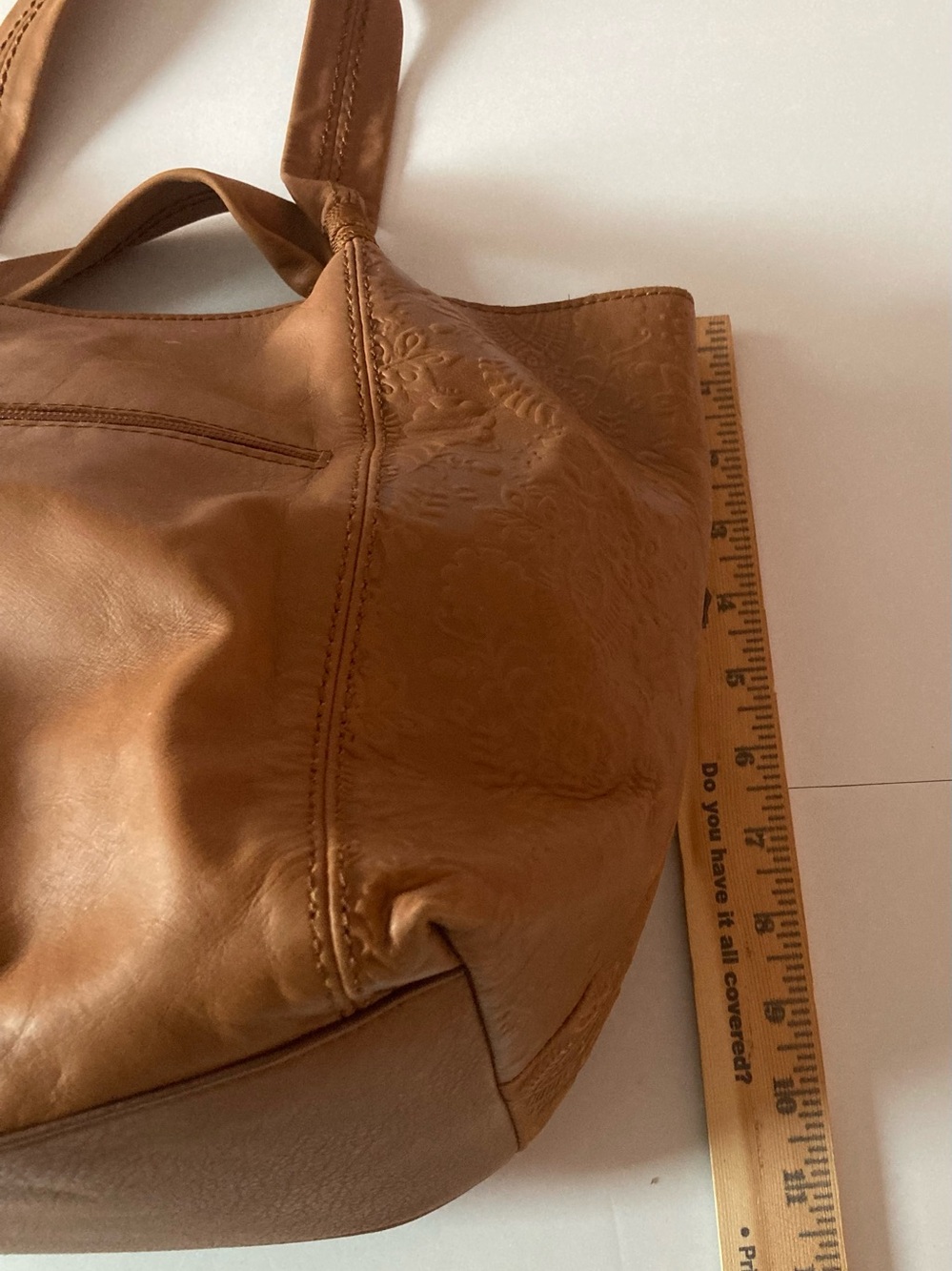 The Sak Tan Embossed Leather Tote Bag - Picture 7 of 16